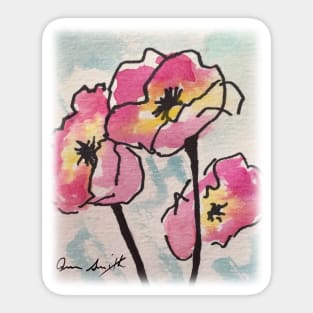 Red and Yellow Flowers Sticker